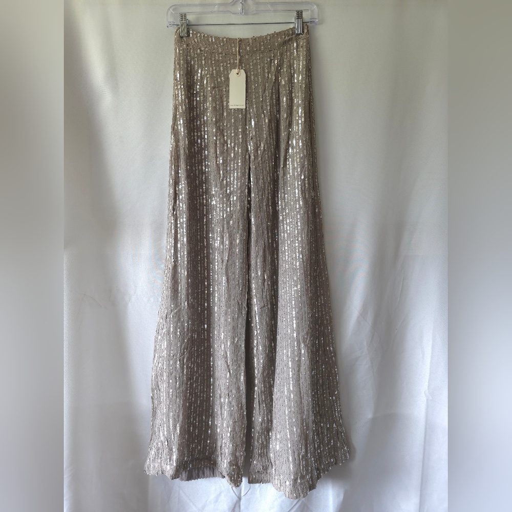 By Together Shimmering Sequin Wide Leg Pants